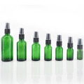 5ml 10ml15ml 20ml 30ml 50ml 100ml green perfume glass spray bottle for cosmetic with mist sprayer